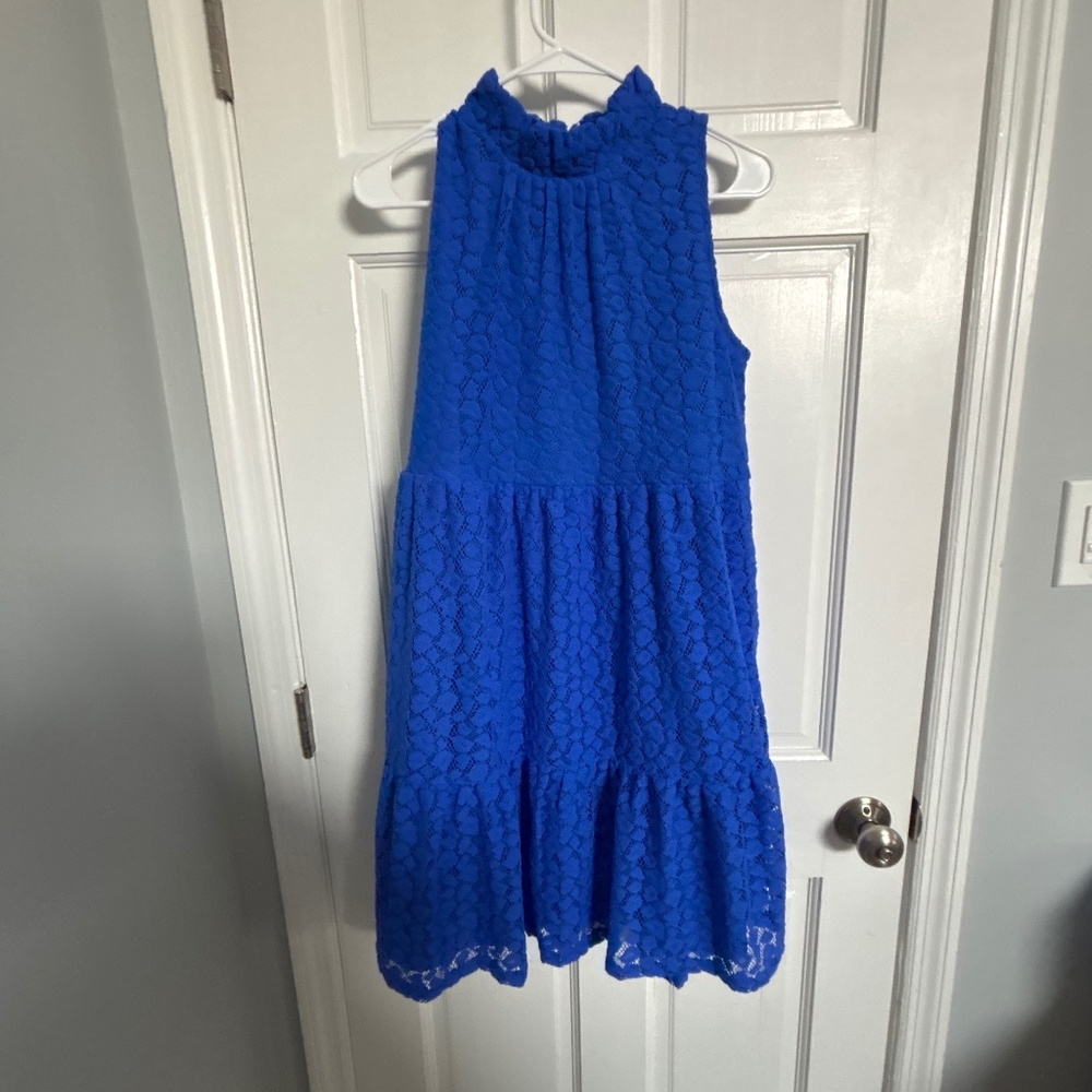 Electric blue tiered Lilly dress